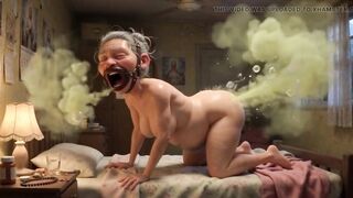 90 Year Old Granny Farting Loud & Smelly in Bedroom