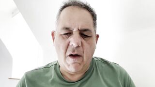 Solo masturbation in Green t shirt