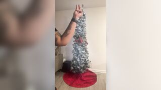 Large booty Latino caught with cucumber in her glamorous snatch