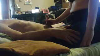 Tugjob in the bedroom