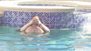 Redhead mother I'd like to fuck Screwed in Outdoor Pool