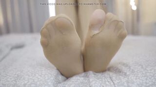 Aged mother I'd like to fuck Teases with Sheer Nylon Feet