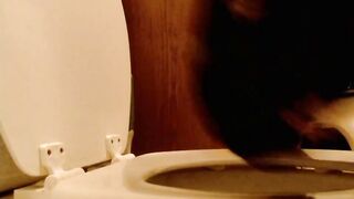 Flash Pink Anal opening Over Crap-house