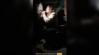 Sneaky mother I'd like to fuck Sucks Rod in the Garage