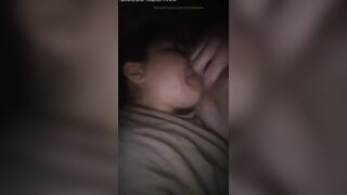 Wife helps me cum by licking and sucking the knob
