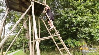 Xxl Pissing From Above in the Forest
