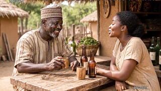 2 afro nigerian naija youthful and older black ebony sexually excited pair raw raunchy intercourse in a village abode [AI Generated]