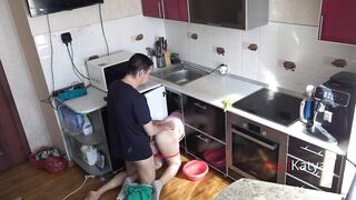 An accidental affair with a neighbour in the kitchen.