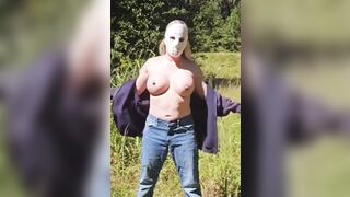 Friday 13th cosplay outdoors exposed
