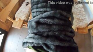 Elegant Furry-Coated Whore Drilled on a Wooden Table and Overspread in Cum Twice preview
