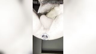 Looking inside my butt with hollow tunnel booty plug