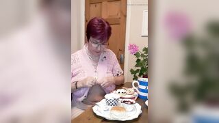 So clumsy! Things get ribald when Lady Bird has a cream tea