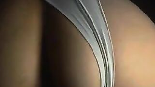 Stepson Managed to Record Stepmother with Her Pants Pulled to the Side in the Darksome of the Bedroom, Doggy-style